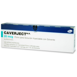 Caverject 20 mcg Polvo para solución inyectable | Farmacia Meki