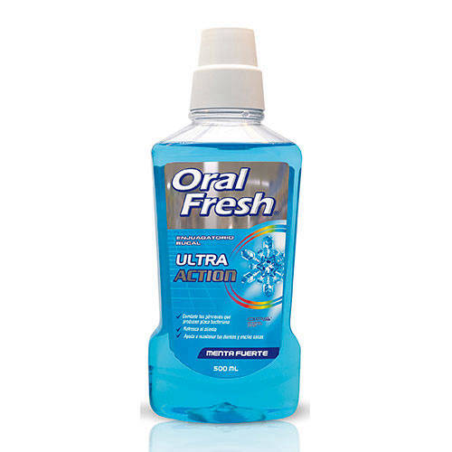 Foto Enjuague Bucal Ultra Action Menta Fuerte