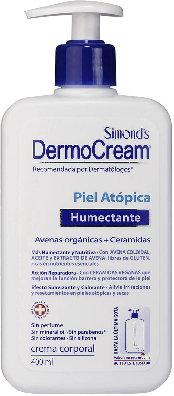 Foto Crema Corporal Dermocream Humectante Avena + Ceramidas Piel Atópica