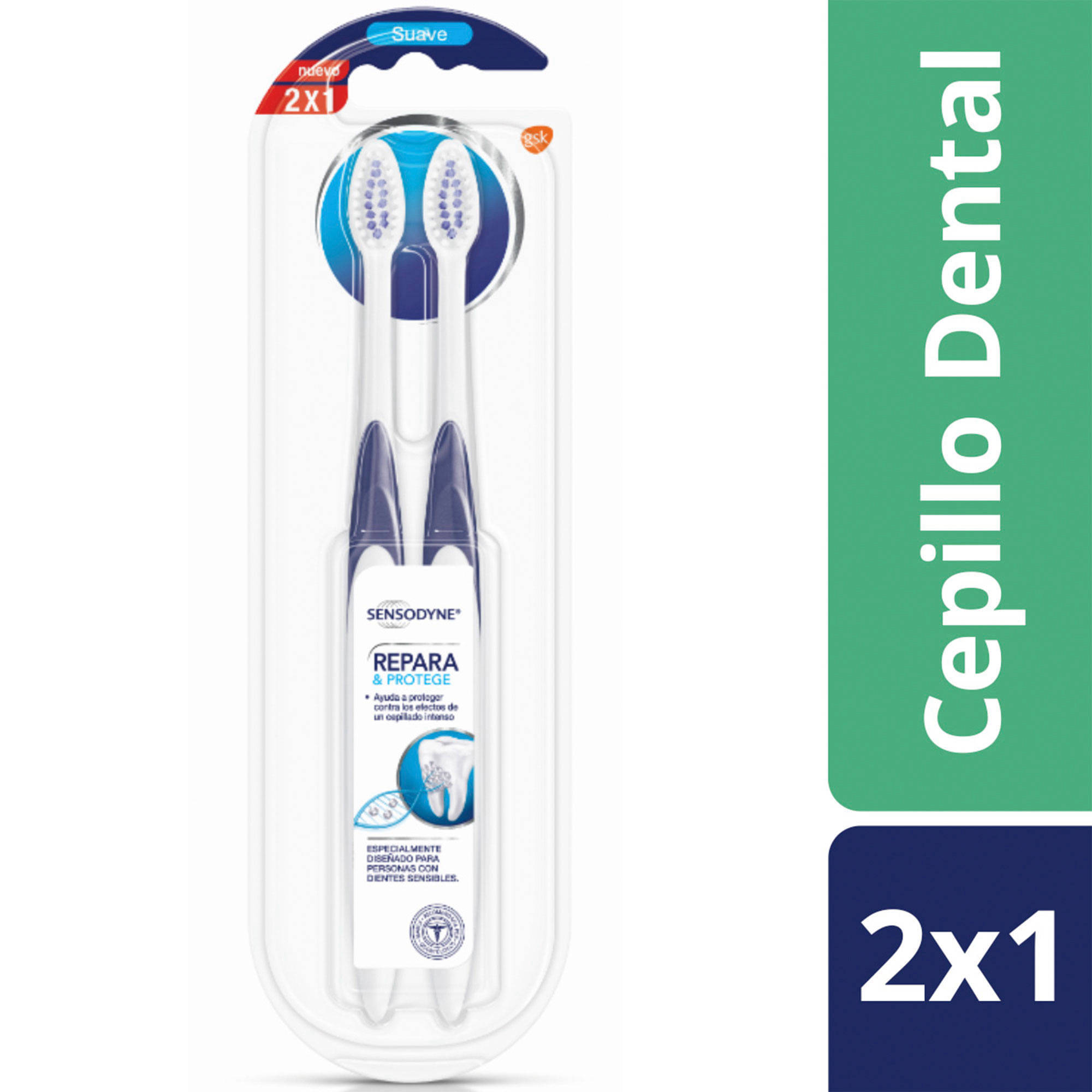 Foto Pack 2 Cepillo Dental Repara y Protege Suave