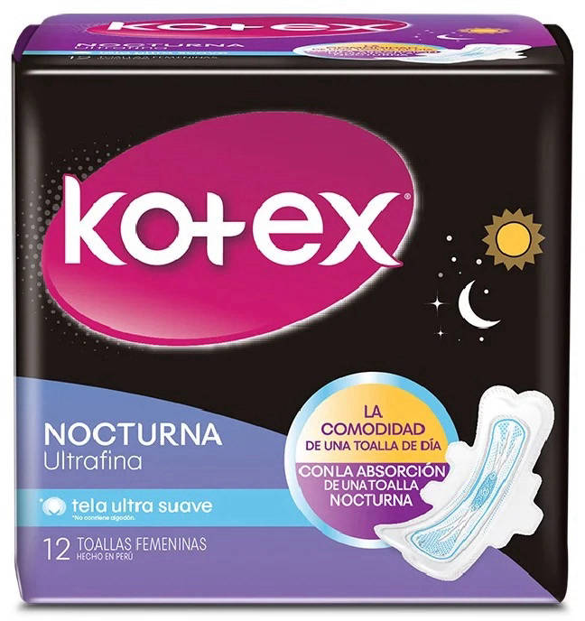 Foto Toalla Higienica Nocturna Ultrafina Suave con Alas