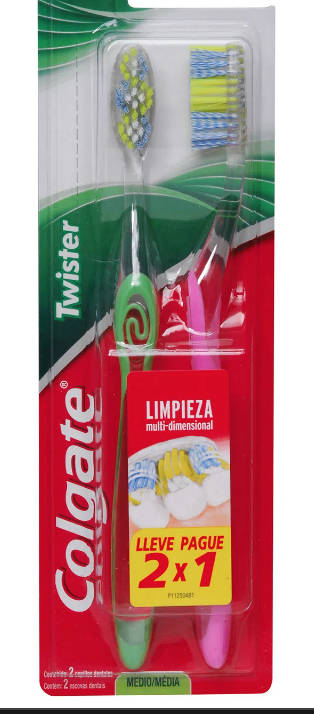 Foto Pack 2 Cepillo Dental Twister Medio