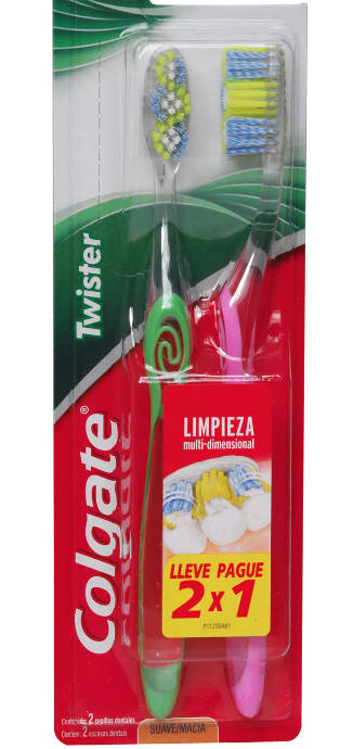Foto Pack 2 Cepillo Dental Twister Suave