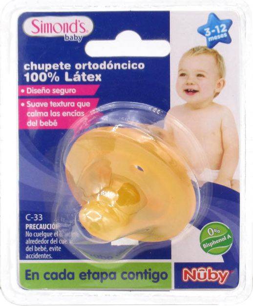 Foto Chupete Ortodoncico 3-12 Meses Latex