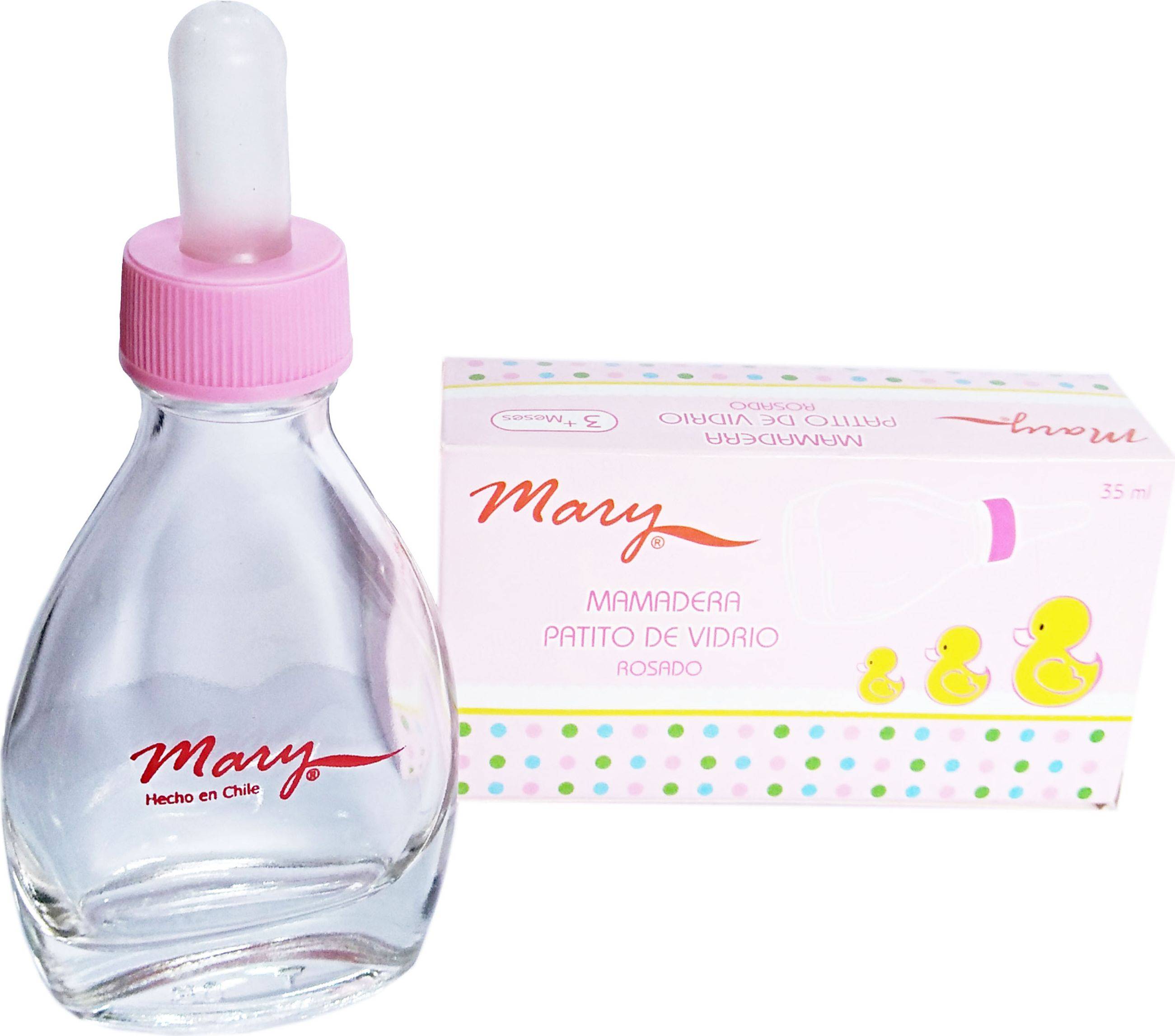 Foto Mamadera Vidrio Patito Rosado 35 ml